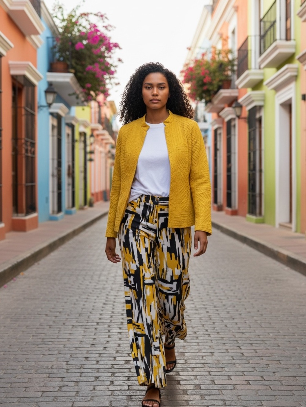 Yellow Quilted Open-Front Blazer —‎ Women's Lightweight Jacket 100% Silk